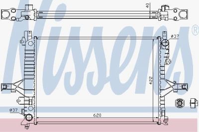 NISSENS Радиатор основной VOLVO S60 2.0/2.4/2.5T 00-10 all МКПП (8601583, 65557A)