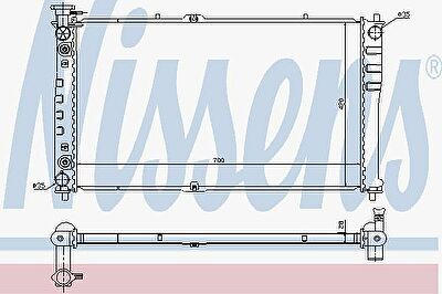 Nissens 66640 радиатор, охлаждение двигателя на KIA CARNIVAL I (UP)
