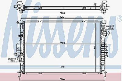 NISSENS Радиатор FO Kuga II 1,6 EcoBoost АКПП (66862)