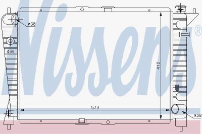 Nissens 67002 радиатор, охлаждение двигателя на HYUNDAI SONATA II (Y-2)