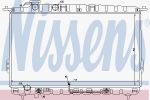 NISSENS Радиатор охл. ДВС HYUNDAI SONATA 2,.0-2,5L 98-05 (AКПП) (25310-38050, 67027)