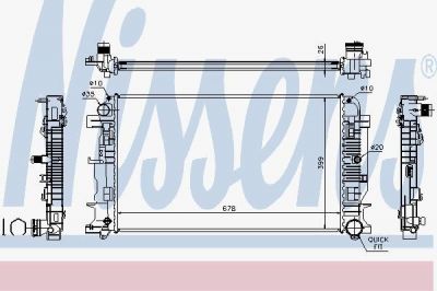 NISSENS Радиатор основной MB 3/5T-Sprinter/VW Crafter 30-50 2.2CDI/3.0CDI (67156A)