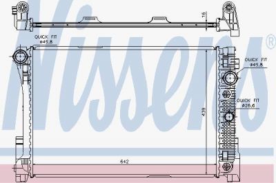 NISSENS Радиатор охлаждения двигателя MERCEDES C-CLASS W 204 (07-) C 180 CGI (2045000203, 67161)