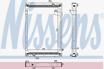 Nissens 67195 радиатор, охлаждение двигателя на MAN ЬL