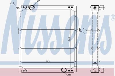 Nissens 6719603 радиатор, охлаждение двигателя на MAN EM