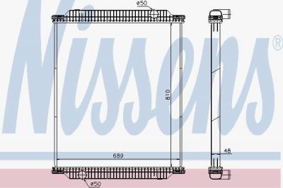 Nissens 67218 радиатор, охлаждение двигателя на MAN NL