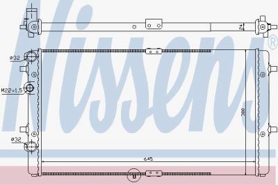 NISSENS Радиатор охл. ДВС VAG Ibiza III///Caddy II 1,0-1,9L 99-02 (645x378x23mm) (6K0121253AG, 67301)