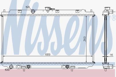 NISSENS Радиатор NISSAN ALMERA 1.5-1.8 02- (21460BM702, 67345A)