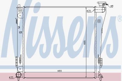 Nissens 67551 радиатор, охлаждение двигателя на HYUNDAI i40 CW (VF)