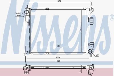 Nissens 67605 радиатор, охлаждение двигателя на HYUNDAI ix20 (JC)