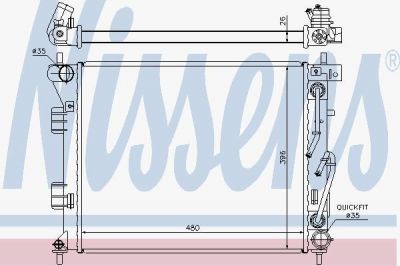 Nissens 67608 радиатор, охлаждение двигателя на HYUNDAI i30 (GD)