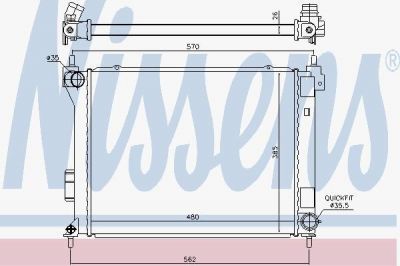 NISSENS NS67615_радиатор системы охлаждения! Hyundai i20 1.4/1.6CRDi 08> (67615)