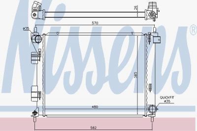 Nissens 67616 радиатор, охлаждение двигателя на HYUNDAI i20 (PB, PBT)