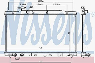 Nissens 681404 радиатор, охлаждение двигателя на HONDA CR-V III (RE)