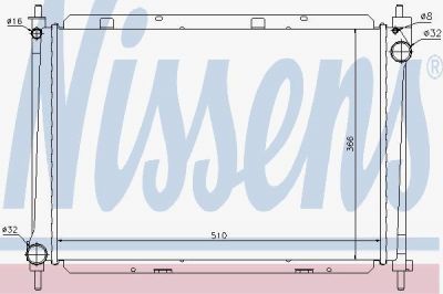 Nissens 68722 радиатор, охлаждение двигателя на NISSAN MICRA III (K12)