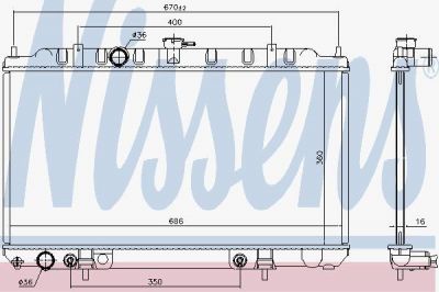 Nissens 68807 радиатор, охлаждение двигателя на NISSAN PRIMERA Hatchback (P12)