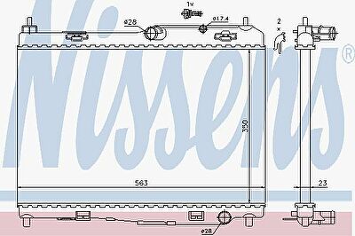 NISSENS Радиатор охлаждения двигателя FORD B-MAX (12-) 1.4 EFi (1516267, 69235)