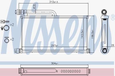 Nissens 70233 теплообменник, отопление салона на AUDI A6 Allroad (4FH, C6)