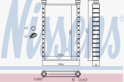 Nissens 70527 теплообменник, отопление салона на 3 (E90)