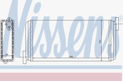 NISSENS Радиатор отопителя MB W201 83-95 (0028355401, 72002)