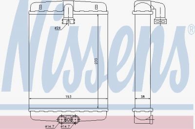 NISSENS Радиатор отопителя салона MERCEDES W210 (95-) (2108300661, 72013)