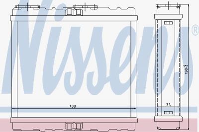 Nissens 72200 теплообменник, отопление салона на NISSAN 100 NX (B13)