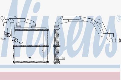 Nissens 72219 теплообменник, отопление салона на NISSAN QASHQAI / QASHQAI +2 (J10, JJ10)