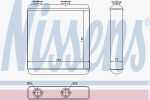 NISSENS Радиатор отопителя OPEL Meriva 1,3-1,8L 09/03-> (1618288, 72663)