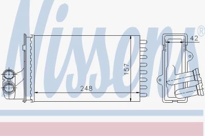 Nissens 72984 теплообменник, отопление салона на PEUGEOT 406 (8B)