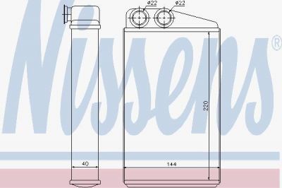 NISSENS Радиатор отопителя RENAULT Megane II/Scenic II 02-> (7701208323, 73249)