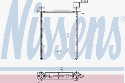 NISSENS Теплообменник, отопление салона (73343)