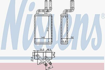 Nissens 73454 теплообменник, отопление салона на TOYOTA HIACE III фургон (YH7_, LH6_, LH7_, LH5_, YH5_, YH6_)