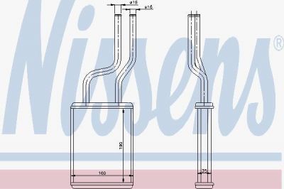 Nissens 73457 теплообменник, отопление салона на TOYOTA HIACE IV автобус (LH1_)