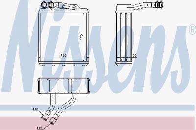 NISSENS Радиатор отопителя TOYOTA CARINA E 92- (8710720650, 73464)