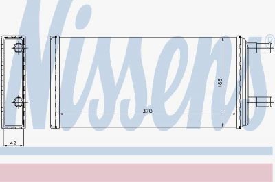 NISSENS Радиатор отопителя, 370x188x42 Volvo F10/12/16 TD120. TD162/3 (85>) (73621)