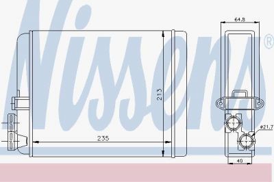 NISSENS Радиатор отопителя VOLVO S60 99- (9171503, 73641)