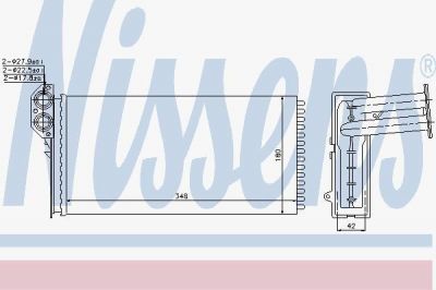 NISSENS Теплообменник, отопление салона (73941)