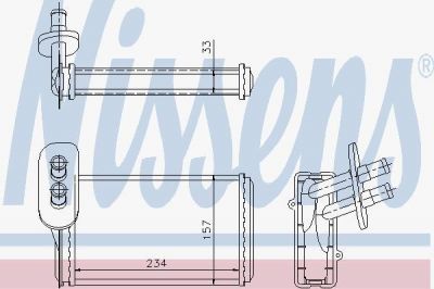 NISSENS Радиатор отопителя VW G2/G3/B3/B4 (73962)