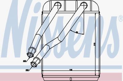 NISSENS Радиатор отопителя VAG Q7/Touareg//Cayenne 02-> (215x194x34mm) (7L0.819.031 A, 73975)