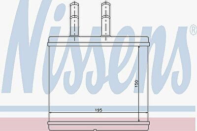 NISSENS Радиатор отопителя CHEVROLET Aveo//Kalos 02-> (150x195x22mm) (93539642, 76504)