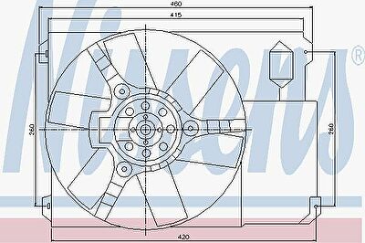 Nissens 85021 вентилятор, охлаждение двигателя на FIAT DUCATO автобус (244, Z_)