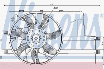 Nissens 85078 вентилятор, охлаждение двигателя на MERCEDES-BENZ A-CLASS (W168)