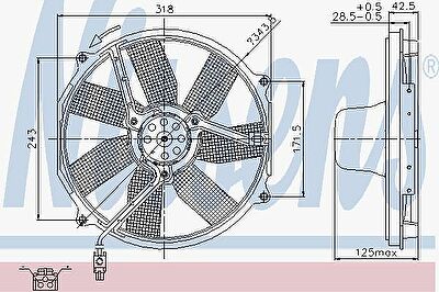 Nissens 85151 Вентилятор радиатора MB W140 2.8-6.0 91-99