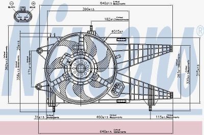 Nissens 85160 вентилятор, охлаждение двигателя на FIAT PUNTO (188)