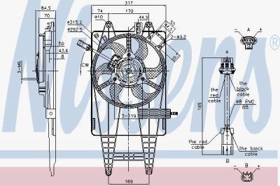 Nissens 85162 вентилятор, охлаждение двигателя на FIAT PUNTO (188)