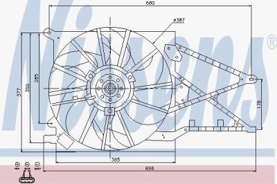 Nissens 85175 вентилятор, охлаждение двигателя на OPEL ASTRA G универсал (F35_)