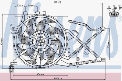 Nissens 85208 вентилятор, охлаждение двигателя на OPEL VECTRA B универсал (31_)