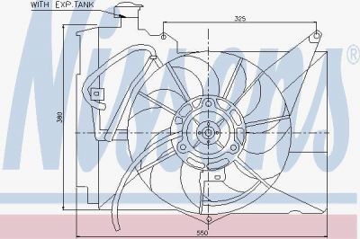Nissens 85230 вентилятор, охлаждение двигателя на TOYOTA YARIS VERSO (_NLP2_, _NCP2_)