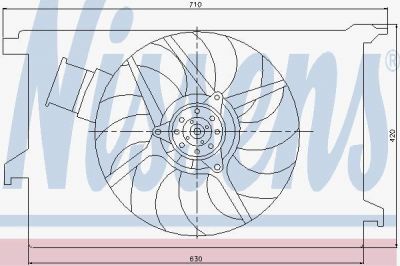 Nissens 85243 вентилятор, охлаждение двигателя на OPEL VECTRA C универсал