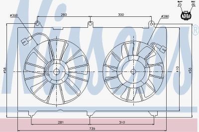 Nissens 85269 вентилятор, охлаждение двигателя на HONDA ACCORD VII Tourer (CM)